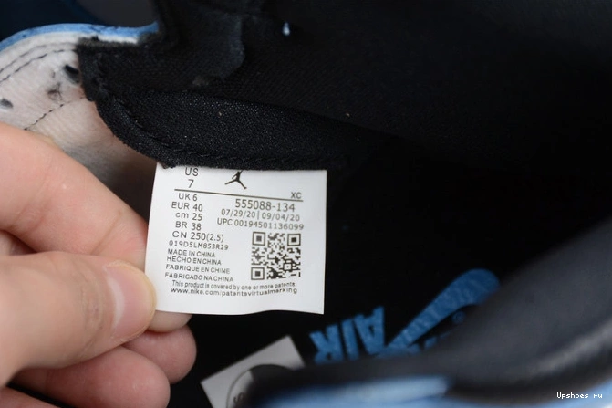 Retro White Blue Jordan High University Black AIR 555088-134 1 0206